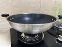 炊大皇 304不锈钢炒锅物理不粘锅多层钢少油烟家用炒菜锅燃气电磁炉通用 304不锈钢炒锅-含附耳 34cm 实拍图
