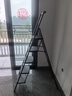 肯泰梯子家用人字梯折叠伸缩楼梯加厚碳钢加宽踏板工程铁梯F4-H5 实拍图