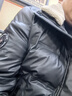 雪中飞90鸭绒羽绒服休闲时尚短款可拆羊毛领仿皮面秋冬款外套男175 实拍图
