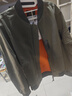 马登工装美式空中MA1飞行员夹克军事风短款外套复古棒球服男潮秋上衣 绿色MA1+米白长T L 实拍图
