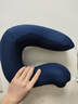 易旅充气U型枕 按压式充气 旅行出差午睡枕头 深邃蓝套装 实拍图