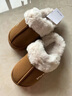 朴西棉拖鞋女士冬季包跟室内家居保暖厚底月子棉鞋女款外穿秋冬季 棕色 均码 (275mm) 适合43-44 实拍图