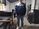 朵奈诗劳保工作服男装套装春秋酒店物业厂服电焊装修工程服工衣制服 藏蓝衣灰肩 L 170 实拍图