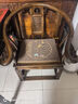 实木圈椅中式仿古茶台泡茶围椅新中式太师椅单人官帽椅主人位圈椅 胡桃色【皇宫椅】1把 实拍图