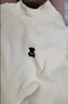 左西男童打底衫T恤2025冬季儿童半高领休闲内搭男孩上衣潮 米白 130 实拍图