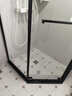 九牧（JOMOO）【定制】极窄小户型钻石移门整体淋浴房一体式淋浴隔断玻璃门E13 雅黑光玻800*1000*2000 实拍图