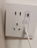鸿雁开关插座面板E4系列白色10A二三插五孔双USB充电86型暗装墙壁 实拍图