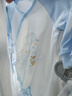 全棉时代超柔婴儿衣服宝宝春秋抗菌风柔棉连体衣新生儿睡衣 微光蓝59码 实拍图
