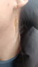 千影珠宝黄金耳环9999足金女款真金耳坠流苏叶子年轻人素金耳饰送妈妈 重约2.60-2.7g(含工费30) 实拍图