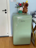小吉（MINIJ）121L迷你复古小冰箱冷冻冷藏一体单门冰箱小型家用宿舍节能低噪客厅电冰箱 121L|冷藏冷冻两用|橄榄绿 实拍图