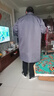 沃巴伦男士工作服罩衣长袖耐磨耐脏防尘工厂车间搬货罩衣劳保蓝大褂工装 灰色西服领搬运大褂 大号（110斤-190斤可穿） 实拍图