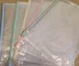 西玛（SIMAA）5只A4标签款防水网格拉链袋 资料袋小学生科目分类文件袋  马卡龙色系 6023 实拍图