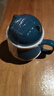 苏氏陶瓷（SUSHI CERAMICS）茶格盖杯彩画招财猫过滤水杯办公茶杯带便携旅行包（孔雀绿款） 实拍图
