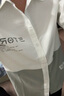 真维斯（Jeanswest）春夏季长袖格子衬衫男士新款日系白色衬衣男痞帅休闲外套男 G19白色 L 120-140斤 实拍图