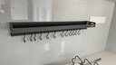 吉百居（jibaiju）厨房置物架调料架壁挂免打孔调味瓶架子太空铝带挂钩厨具收纳架 太空铝枪灰色80cm调料架带杆12钩 实拍图