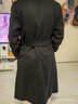 尚都比拉长款100%羊毛大衣女冬季高级感收腰双面毛呢外套 黑色 M  实拍图