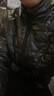 ACLOSMIL男士保暖冬季轻薄款丝棉棉服男短款休闲立领上衣爸爸男装棉衣外套 黑色立领 XL 115-125斤 实拍图