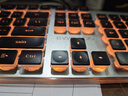 前行者（EWEADN）X7真机械手感静音键盘鼠标套装有线台式电脑笔记本女生办公游戏通用薄膜键鼠usb高颜值超薄外设 神秘黑-橙光【静音键盘+静音鼠标】 实拍图