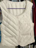雅鹿新款轻薄羽绒服马甲女短款秋冬修身保暖坎肩马夹显瘦鸭绒内穿背心 象牙白 XL 实拍图