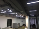 慧卓 LED长条灯办公室吊灯超亮创意造型超市店铺拼接照明方通条形灯具 黑色 60*7*4.5cm-10W 实拍图