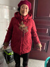 隽狐中老年羽绒服女短款妈妈冬装加厚大码60岁70老人奶奶太太冬季外套 红色 3XL 【推荐121-135斤】 实拍图