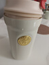 丽贝德咖啡杯不锈钢女高颜值水杯子陶瓷内胆保温杯米白色 460ML 实拍图
