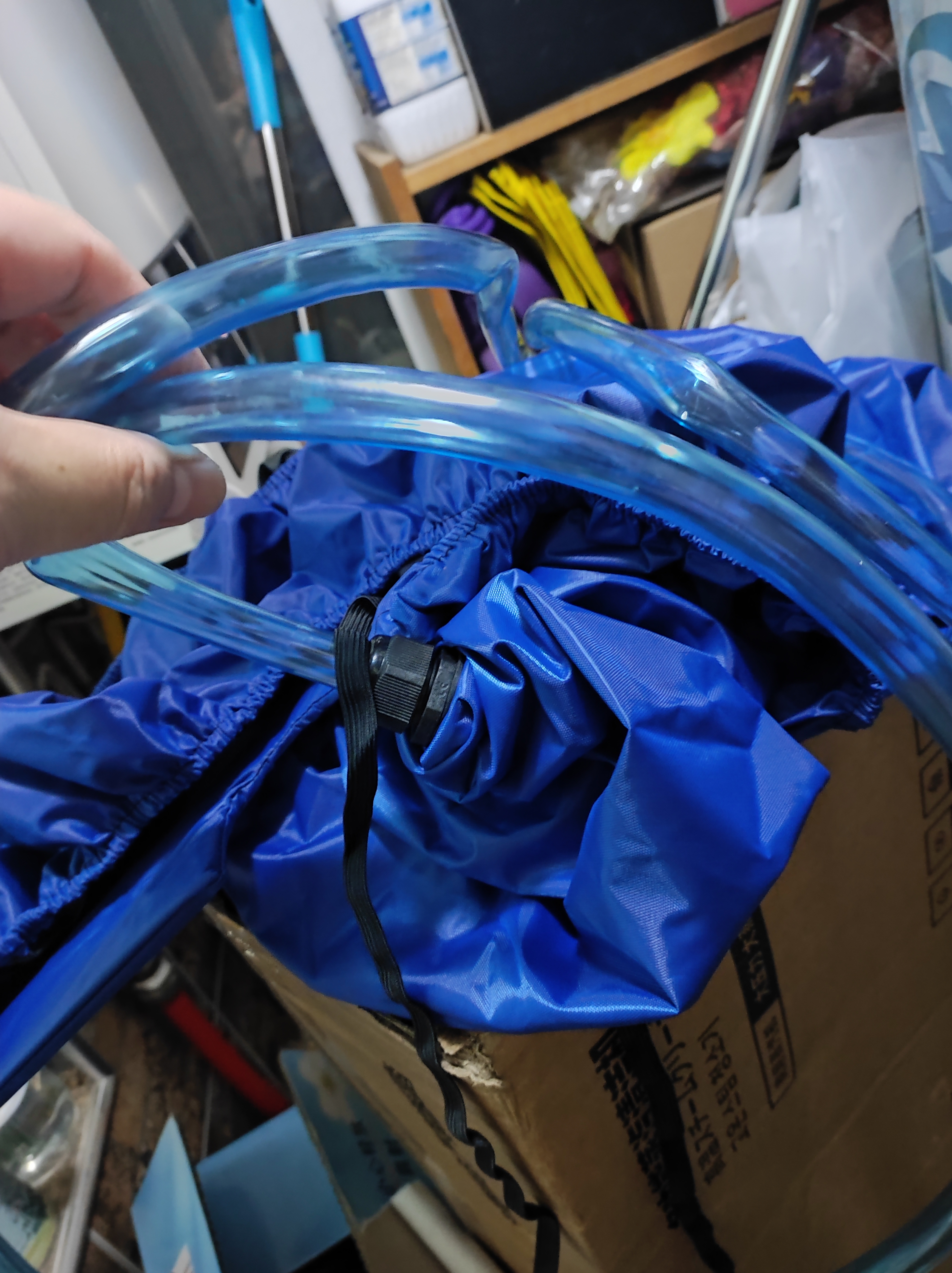 也佳空调清洗罩接水罩挂机清洗剂清洁剂清洁套装工具全套神器100cm以下通用 加厚空调清洗罩+水管 中号蓝色1-1.5匹100CM以下适用 实拍图