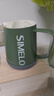 SIMELO咖啡拉花杯304不锈钢陶瓷内胆拉花缸加厚打奶泡杯量杯600ML 抹茶 实拍图
