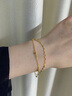 中国黄金（CHINA GOLD）18K黄金手链女款满天星双层光珠首饰妇女节生日礼物送老婆女友 【今/次日达】满天星手链+玫瑰礼盒 实拍图