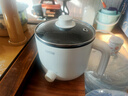 LOTOR电煮锅宿舍用小电锅迷你电炒锅多功能电热锅1-2人不锈钢一体锅煮面泡面 1.2L 白色不粘蒸笼款 实拍图