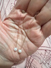 明牌珠宝 18K金耳线 彩金玫瑰金珍珠耳线耳饰女礼物CSH0188定价 K金耳饰 约0.43-0.51克 实拍图