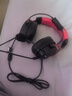 钛度（Taidu）THS310-G 头戴式有线游戏耳机 电脑usb7.1声道 钢叉金属头梁 透气耳罩 RGB炫彩灯 黑红色 实拍图