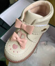 斯纳菲儿童棉鞋冬季女童可爱保暖加绒棉靴小宝宝舒适学步鞋奶糖白30 实拍图