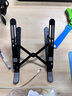 BZBC 笔记本电脑支架拯救者r9000p散热支架苹果Mac联想游戏本铝合金折叠立式便携升降架X型镂空支撑架 黑色【加厚铝合金|7档调节】+送收纳袋 升降调节丨便携可折叠 实拍图
