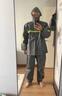 防暴雨高档雨衣雨裤套装全身双层加厚男女反光分体雨衣裤 墨绿色套装无口袋【防水好】 L 1件 【身高160-165】 实拍图