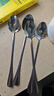 不锈钢勺子长柄咖啡勺子加长搅拌勺甜品勺家用调味勺子高颜值 尖勺4个装 实拍图