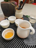 钰铨龙门 冰种玉瓷素烧润白公道杯 白瓷茶海带手柄防烫功夫茶具陶瓷分茶器 冰种素烧手柄公道杯（约250ml) 实拍图