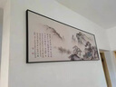 良木新中式山水画靠山图客厅风景挂画沙发背景墙装饰画办公室挂画壁画 A-望云楼 40*120CM珍珠黑单幅玻璃画 实拍图