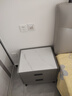 实木轻奢床头柜简约现代主卧家用迷你岩板50cm简约储物收纳柜 浅灰色【全实木】双抽 50*40*48cm 实拍图