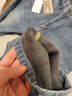 JEEP SPIRIT吉普牛仔裤男宽松秋冬季男士直筒裤微弹休闲裤 磨白蓝色加绒 30 实拍图