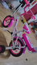 鑫旺彤自行车儿童3-6-10岁单车男女童轻便脚踏车辅助轮5岁女孩车公主车 玫红【加宽加大坦克轮】 12寸 适合身高80-105cm 实拍图