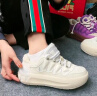 FILA 斐乐官方女鞋CARROT摩登板鞋萝卜鞋休闲运动鞋厚底鞋女 古白色/初雪白-AA 37.5 实拍图