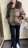 俞兆林（YUZHAOLIN）中年妈妈冬装大毛领羽绒服2026新款棉服加厚棉袄中老年女棉衣外套 DSN-25125-红色【加厚棉服】 L 【建议115-135斤左右】 实拍图
