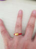红色年轮 黄金戒指女999足金路路通转运珠黄金戒指男女本命年红绳戒指送礼 金珠金重约:0.62g 默认红绳款  要黑绳可下单留言 实拍图