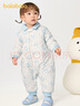 巴拉巴拉童装连体衣婴儿冬装外出加绒加厚抱衣爬服男童女童儿童宝宝 白蓝色调00318 80cm 实拍图