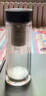 膳魔师（THERMOS）双层玻璃400ml男女水杯茶杯水纹行者带茶漏杯TCGB-400-D-BK 黑色 实拍图
