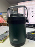 膳魔师（THERMOS） 焖烧锅高真空不锈钢保温炖锅免火大容量保温汤提锅TCRA-1800系列 TCRA-1800-云杉绿 1.8L 实拍图