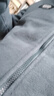 JEEP SPIRIT吉普夹克男春秋季开衫立领外套男士保暖爸爸装抓绒衣 深蓝色 L  实拍图