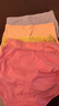 纯棉高腰三角内裤女士透气收腹大码妈妈纯色大红本命年三角短裤头 5条装杏色+紫色+虾红+梅红+瓜红 2XL 【127<152斤】 实拍图