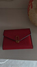 酷奇袋鼠（KUQIDAISHU）女士钱包ins2025新款日韩简约女短款三折小包欧美零钱包卡包皮夹 红色 实拍图